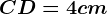 CD = 4 cm