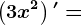 \left ( 3x^2 \right )'=