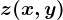 z(x,y)