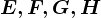 E,F,G,H