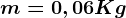 m=0,06 Kg