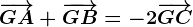 \overrightarrowGA+\overrightarrowGB=-2\overrightarrowGC
