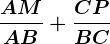 \fracAMAB+\fracCPBC