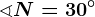 \sphericalangle N=30^\circ