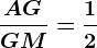 \fracAGGM=\frac12