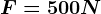 F=500N