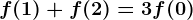f(1)+f(2)=3f(0)