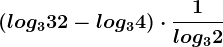 \left ( log332-log34 \right )\cdot \frac1log32