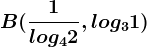 B(\frac1log42,log31)
