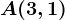A(3,1)