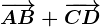 \overrightarrowAB+\overrightarrowCD