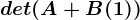 det(A+B(1))