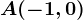 A(-1,0)