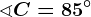 \sphericalangle C=85^\circ