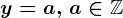 y=a,\, a\in \mathbbZ