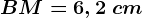 BM=6,2\ cm