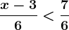 \fracx-36<\frac76
