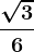 \frac\sqrt36