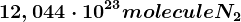 12,044\cdot 10^23molecule N2