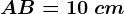 AB = 10\ cm