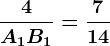 \frac4A1B1=\frac714