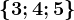 \left \ 3; 4; 5 \right \