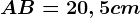 AB=20,5cm