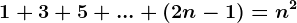1+3+5+...+(2n-1)=n^2