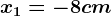 x1=-8cm