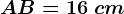 AB=16\ cm