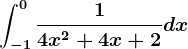 \int-1^0\frac14x^2+4x+2dx