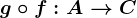 g\circ f:A--> C
