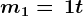 m1=\, 1t