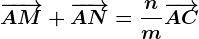 \overrightarrowAM+\overrightarrowAN=\fracnm\overrightarrowAC