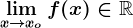 \limx--> xof(x)\in \mathbbR