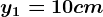 y1=10 cm