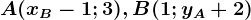 A(xB-1;3), B(1;yA+2)