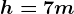 h = 7 m