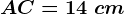 AC=14\ cm