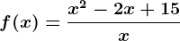f(x)=\fracx^2-2x+15x
