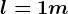 l=1m