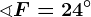 \sphericalangle F=24^\circ