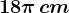 18\pi\, cm