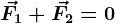 \vecF1+\vecF2=0
