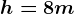 h=8 m