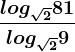 \fraclog\sqrt281log\sqrt29