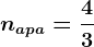 napa=\frac43