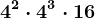 4^2 \cdot 4^3 \cdot 16