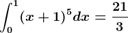 \int0^1(x+1)^5dx=\frac213