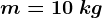 m=10\: kg